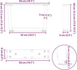 thumbnail of vidaXL Couchtischbeine V-Form 2 Stück Anthrazit 50x(30-31,3) cm Stahl