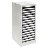 thumbnail of PROREGAL Schubladencontainer Kobra mit 15 Schubladen | HxBxT 74x28x34cm | Lichtgrau