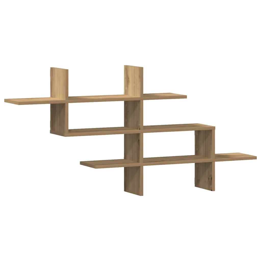 vidaXL Wandregal Artisan-Eiche 124,5x18x60,5 cm Holzwerkstoff