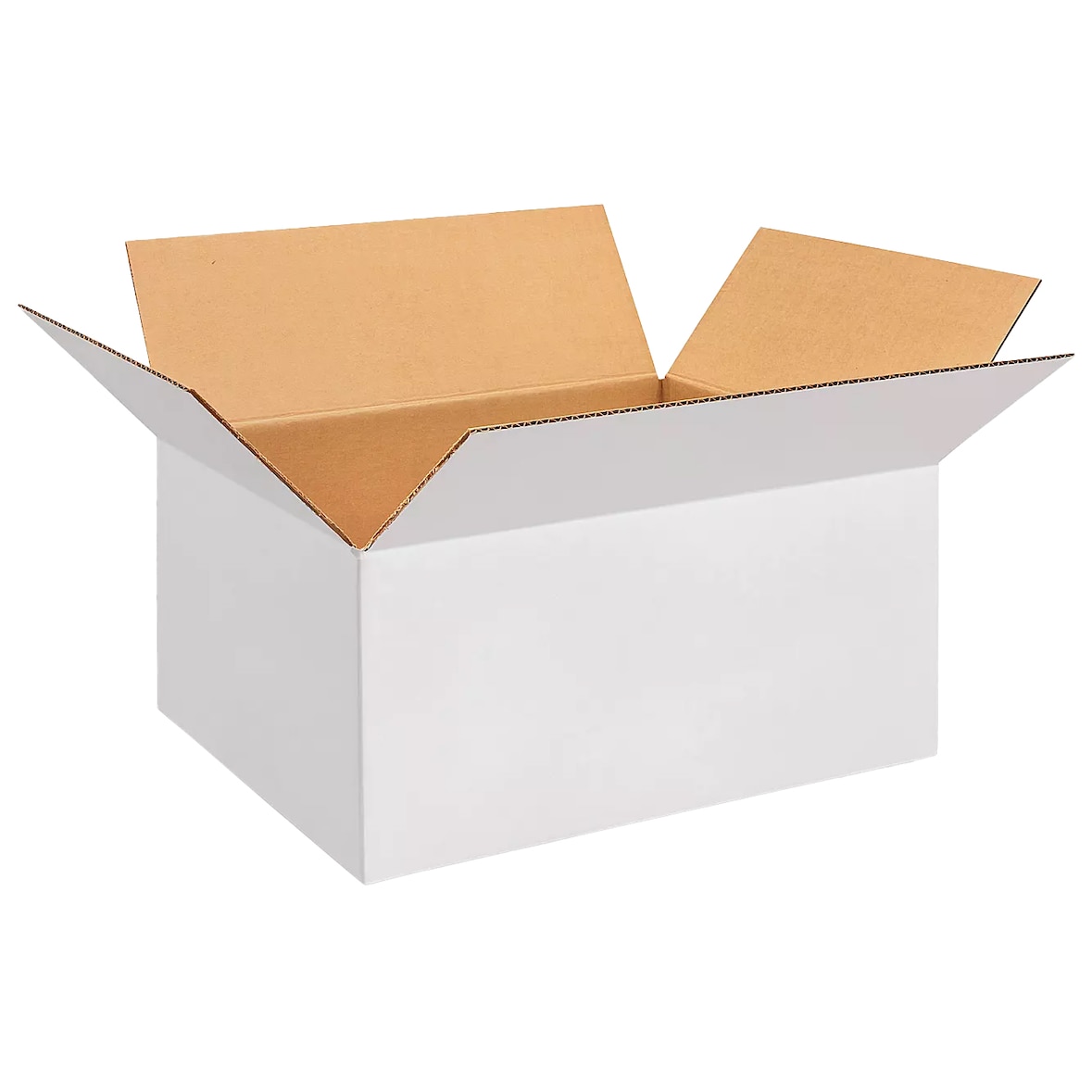 Caixa Cartão Duplo Modelo Americano Branco Exterior + Kraft Interior 350x250x200mm