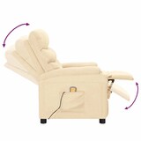 thumbnail of vidaXL Massagesessel Creme Stoff