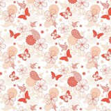 thumbnail of Mank Tischdecke Airlaid Natalie in Terrakotta-Aprikot, 80 x 80 cm, 20 Stück - Mitteldecke Blüten Schmetterlinge