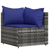 thumbnail of vidaXL 3-tlg. Garten-Lounge-Set mit Kissen Grau Poly Rattan