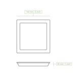 thumbnail of BIOZOYG 25 Stück Einwegteller 15x15cm Palmblatt-Teller, quadratisch, biologisch abbaubar, umweltfreundlich, kompostierbar, Wegwerfteller