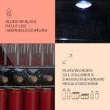 thumbnail of Beersafe M Onyx Kühlschrank 33 Liter 2 Böden Panoramaglastür Schwarz