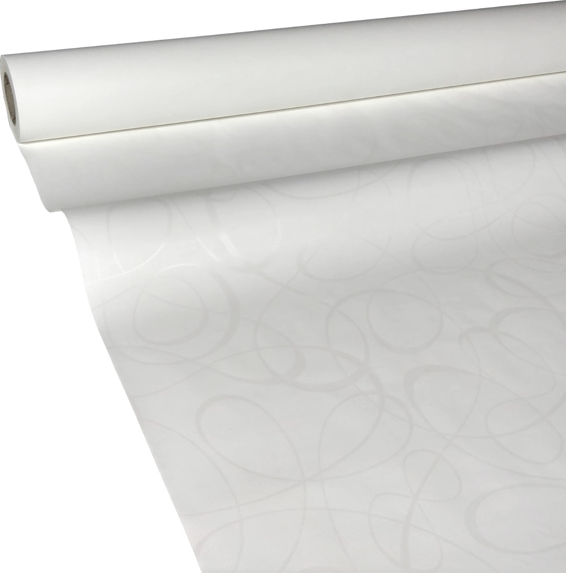 JUNOPAX Papiertischdecke LOOP weiß 50m x 1,00m, nass- und wischfest