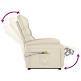 thumbnail of vidaXL Massagesessel mit Aufstehhilfe Cremeweiß Kunstleder