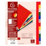 thumbnail of Exacompta - Réf. 2512E - Carton de 20 Intercalaires imprimés numériques PP couleurs - page d'indexation - 12 onglets de 1 à 12 - A4 maxi