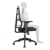 thumbnail of Bürostuhl / Drehstuhl SPINIO Netzstoff / Stoff schwarz hjh OFFICE