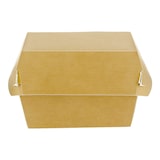 thumbnail of MONOUSO - Bakjes Hamburger Kraft Kartonnen Dubbele Sluiting 11x11x7,5cm (50 Stuks)