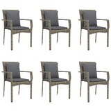 thumbnail of HELLOSHOP26 - Juego de comedor de jardín de 7 piezas y cojines, ratán negro y gris 02_0014909