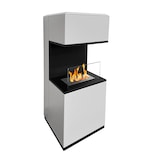 thumbnail of Camino a bioetanolo biocamino da terra Oslo in acciao bianco L38xP38xH100