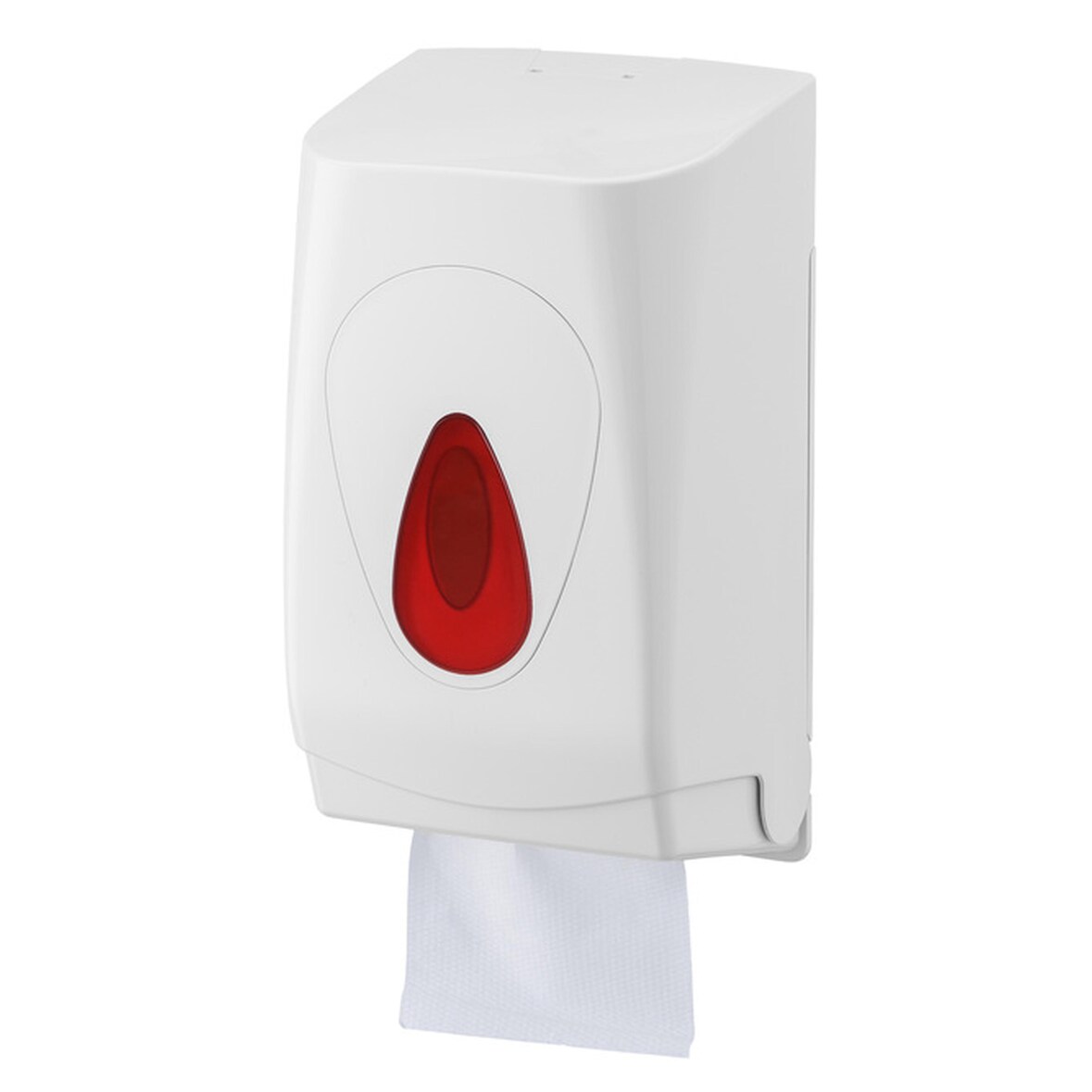 PlastiQline Toilettenpapierspender Einzelblatt - Kunststoff - Farbfenster rot