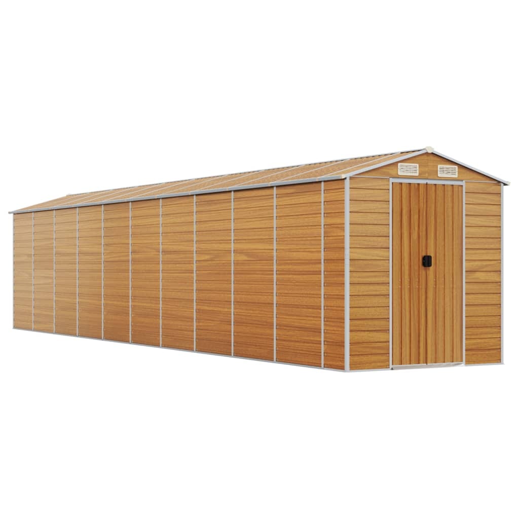 Helloshop26 - Abri de jardin cabane cabanon maison de stockage remise extérieur hangar outils robuste clair 191 x 895 x 198 cm acier 02_0022297
