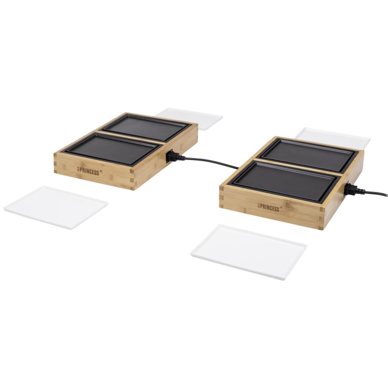 Princess Chef-Tischgrill Dinner4All Pure 840 W Metall und Bambusholz