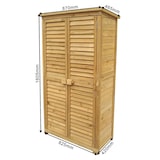 thumbnail of Helloshop26 - Gartenhaus mit Schrank und Lamellentüren 160 cm Fichtenholz Bitumendach 16_0002170