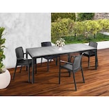 thumbnail of Dmora Tisch und Stühle Dantonaz, ausziehbares rechteckiges Außenregal mit 4 Stühlen inklusive, 100 % Made in Italy, Anthrazit
