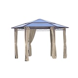 thumbnail of Gartenpavillon Gartenzelt Pavillon Metallpavillon mit Seitenwänden 6eckig D 200cm