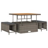 thumbnail of vidaXL Garten-Sofa-Set mit Kissen mit Speicher mit Kissen 13 pcs Grau