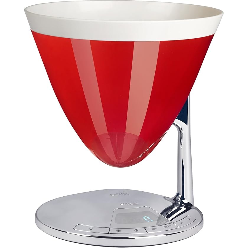 BUGATTI – Uma Rot Waage – einfarbige Oberfläche, maximale Kapazität 3 kg