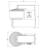 thumbnail of Amassadeira de espiral profissional com cabeça fixa, 40 litros / 15 kg, 480 x 878 x 755 mm, 1 velocidade, 2,2 kW, 400 V, 10573 Vaiotec