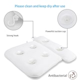 thumbnail of Intirilife Wannenkissen in WEISS - 36 x 38 cm - Spa Badewannen Kopfkissen aus wasserabweisendem Stoff