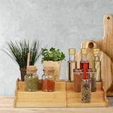 thumbnail of Relaxdays Gewürzregal Bambus, 3 Etagen, ausziehbar, natürliche Optik, Gewürztreppe Arbeitsfläche, HBT: 9x38x22cm, natur