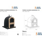 thumbnail of MF - Forno a Legna da Esterno in Muratura Modello CALDERA BANDAMA (Nero - 110 x 110 x 140 cm) – Isolato con Sughero e 3 Coperte in Ceramica