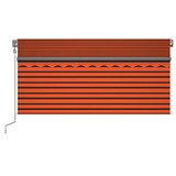 thumbnail of vidaXL Markise Automatisch Einziehbar mit Volant 3,5x2,5m Orange Braun