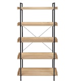thumbnail of Helloshop26 - Scaffale indipendente con 5 ripiani 91 × 25,5 × 173 cm rovere chiaro 19_0000144