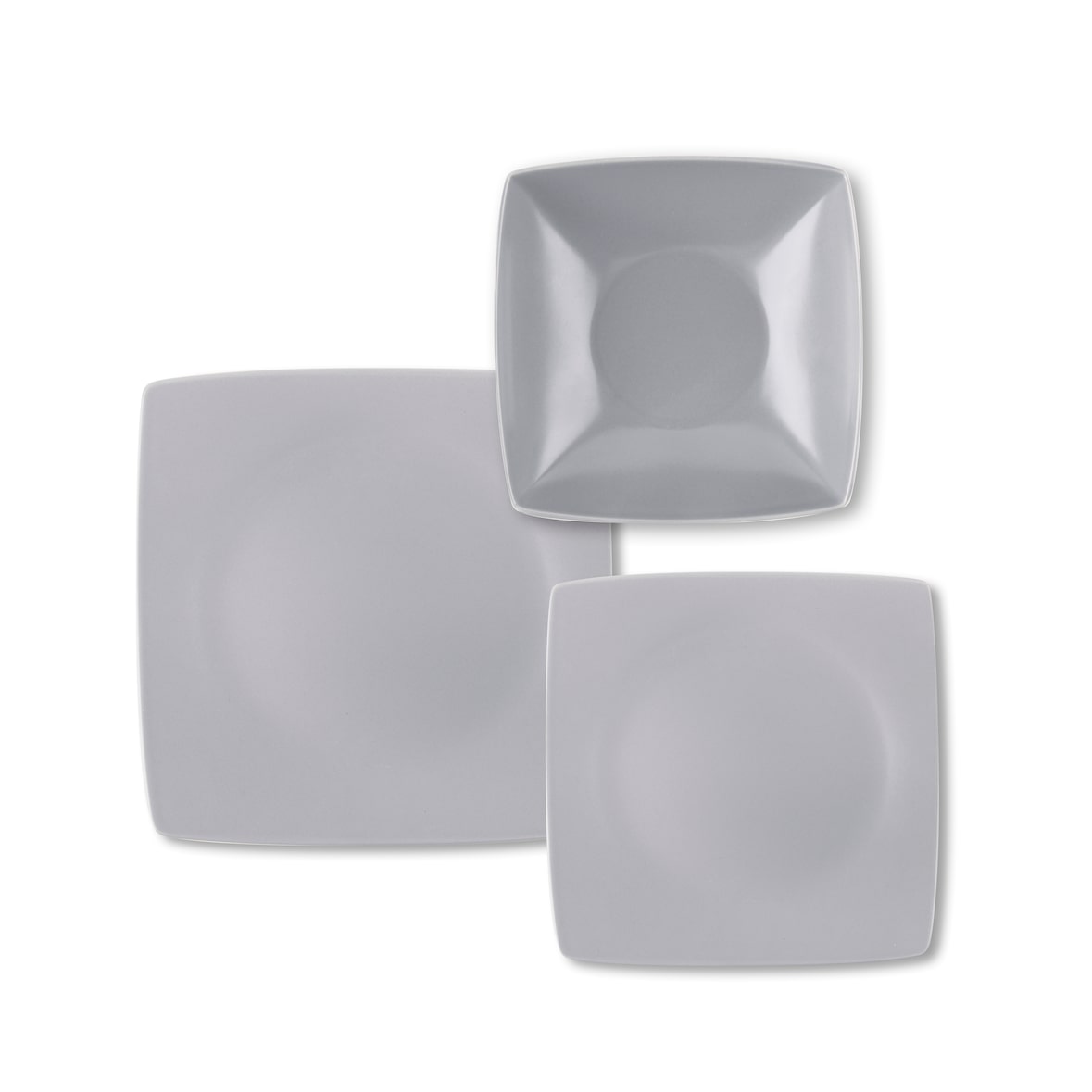 Excelsa vajilla de 18 piezas Eclipse de cerámica gris