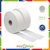 thumbnail of DayBays 12 Rollen Jumbo Toilettenpapier Maxi 2-lagig 492 Blatt Zellstoff Extra Weich Weiß