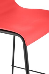 thumbnail of Barhocker TENAR - Kunststoff Rot 43x48x100 cm Schwarz | Barstuhl Mit Lehne Tresenhocker Tresenstuhl Kneipenhocker Kneipenstuhl