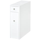 thumbnail of HOMCOM armario auxiliar de baño mueble de baño estrecho con 2 cajones y compartimiento superior con tapa para lavabo ducha 17x48x58 cm blanco
