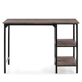 thumbnail of Bureau Colón Noir,Table pour PC, 2 Rayons, Style Industriel, 110 cm Longueur