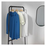 thumbnail of Portant vêtements d'angle en métal gris tubulaire 72x170cm