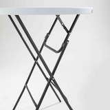 thumbnail of Table haute mange debout + housse rose