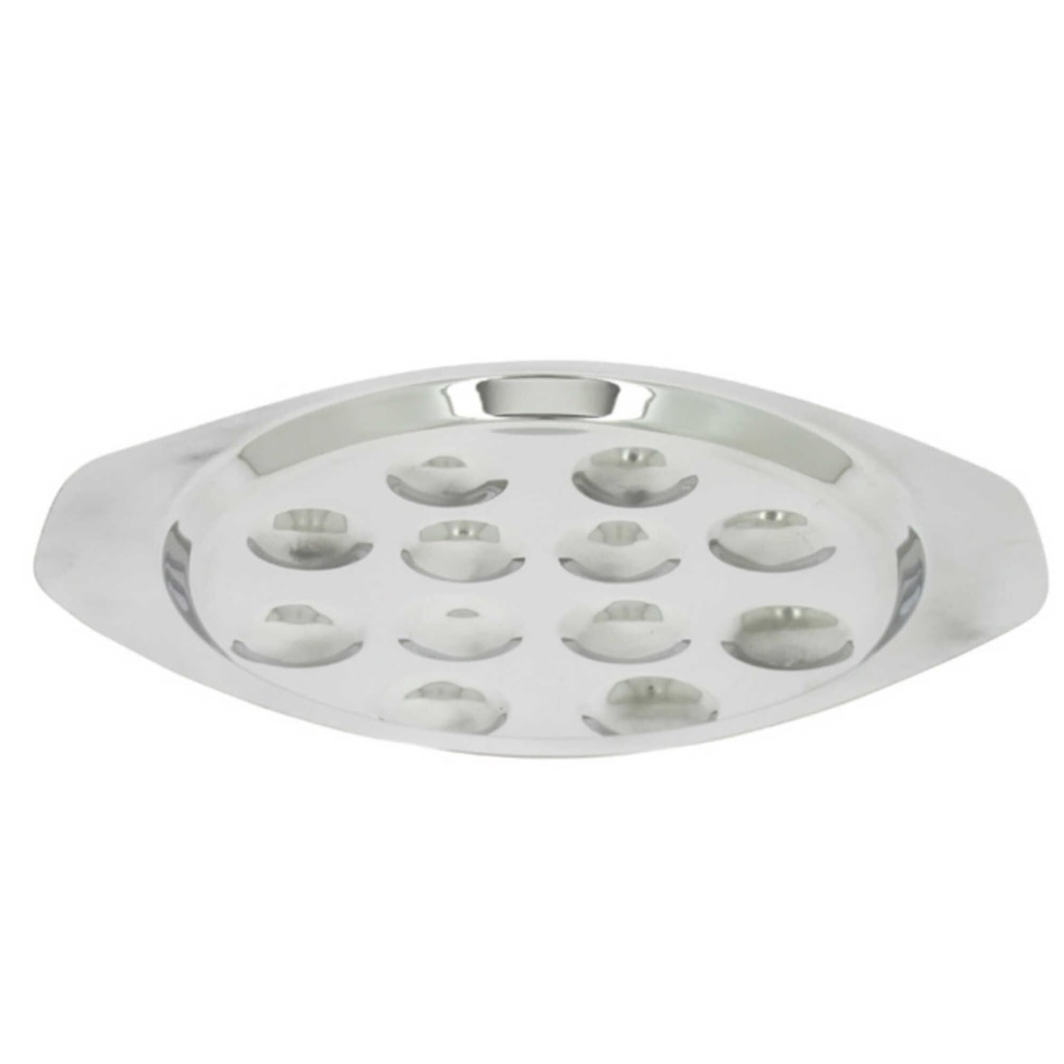 Novastyl - Lot de 6 plats à escargots 12 trous en inox
