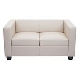 thumbnail of 2er Sofa Couch Loungesofa Lille ~ Leder, creme