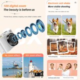 thumbnail of Appareil Photo Numérique 5K UHD 3 Pouces Zoom 18X Écran IPS Blanc Rose 2 YONIS