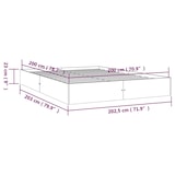 thumbnail of vidaXL Massivholzbett ohne Matratze 200x200 cm