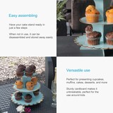 thumbnail of Intirilife Etagere aus Karton mit 3 Ebenen in Hellblau - 30 / 24.5 / 16 x 33 cm - Tortenständer aus Pappe, Muffinständer Cupcake Ständer