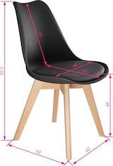 thumbnail of tectake Sillas de comedor FREDERIKKE - Juego de 8 negro/negro