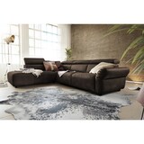 thumbnail of Sofá KAWOLA Sofá de esquina RISO con ajuste motorizado de profundidad de asiento chaise longue de piel antracita izquierda