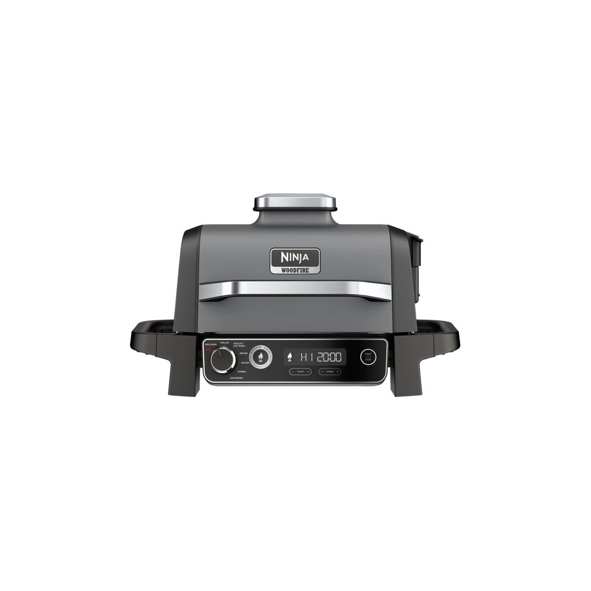 Ninja OG701DE Woodfire Anthrazit Outdoor-Elektrogrill - 2400 Watt, 1064 cm²