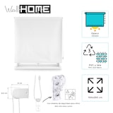 thumbnail of WellHome - Ondoorzichtig polyester rolgordijn 100 x 250 cm (Breedte x Hoogte) Gebroken wit