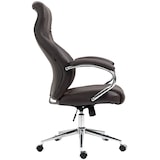 thumbnail of Sedia da ufficio Wigan in vera pelle marrone