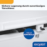 thumbnail of Exquisit Gefriertruhe, Kühlfunktion, 2-in-1, 198 Liter, Türschloss, 4-Sterne-Gefrieren, Schnellgefrieren, 2 Rollen, GT201-HE-040E weiss