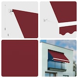 thumbnail of Wasabi - Toldo Exterior Balcón Enrollable 2,5x2 Granate – Soporte Techo y Pared – Anclaje Barandilla