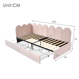 thumbnail of Polsterbett 90x190 cm mit Stauraum und Schubladen – funktionales Design für Jugend und Erwachsene in Rosa